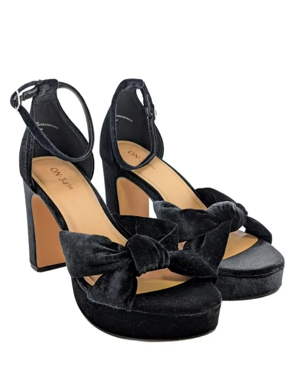 On 34th Sabinaa Platform Sandals Black US Size 10